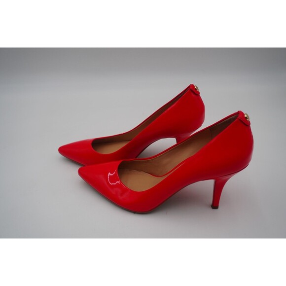 Michael Kors Flex Patent Glossy Leather Coral High Heels Pump Size 8.5M - Picture 5 of 11